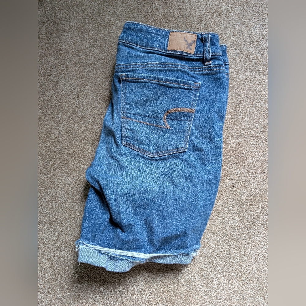 American Eagle Long Denim Shorts Size 8